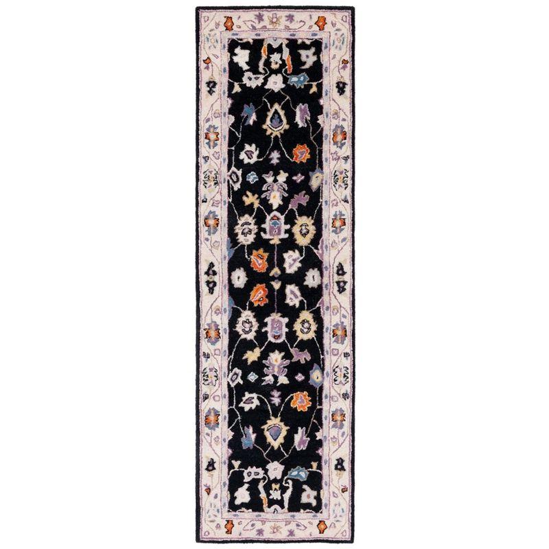Anatolia AN513 Hand Tufted Runner Rug  - Black/Ivory - 2'3"x8' - Safavieh.
