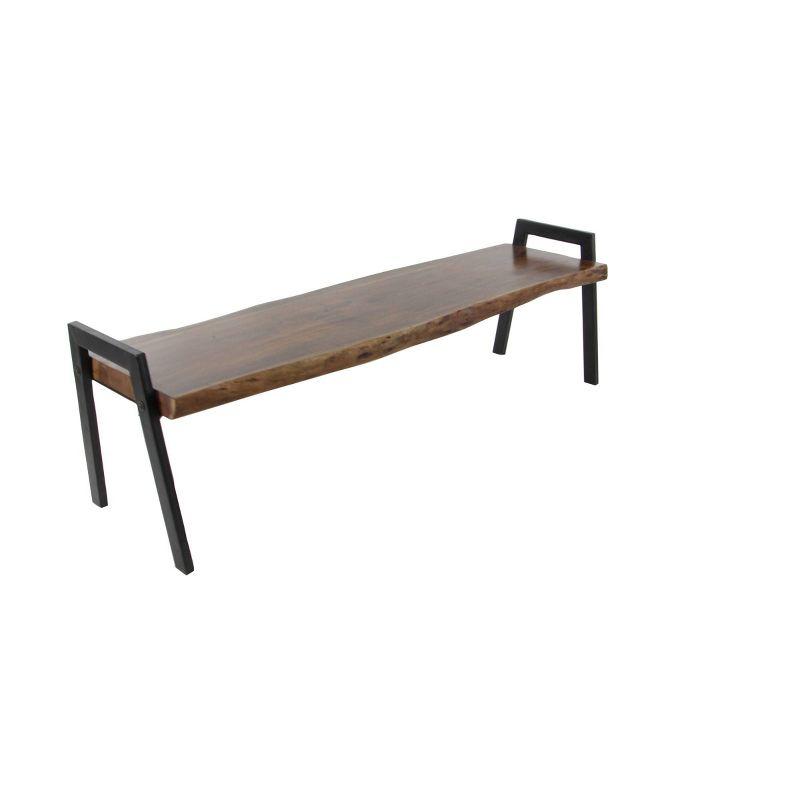 Natural Wooden Bench Brown - Olivia & May: Entryway, Bedroom, Long Design, 3-Person Seating