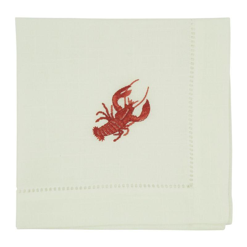 Saro Rab Polyester Animals/Nature Square Napkin (Set of 4)