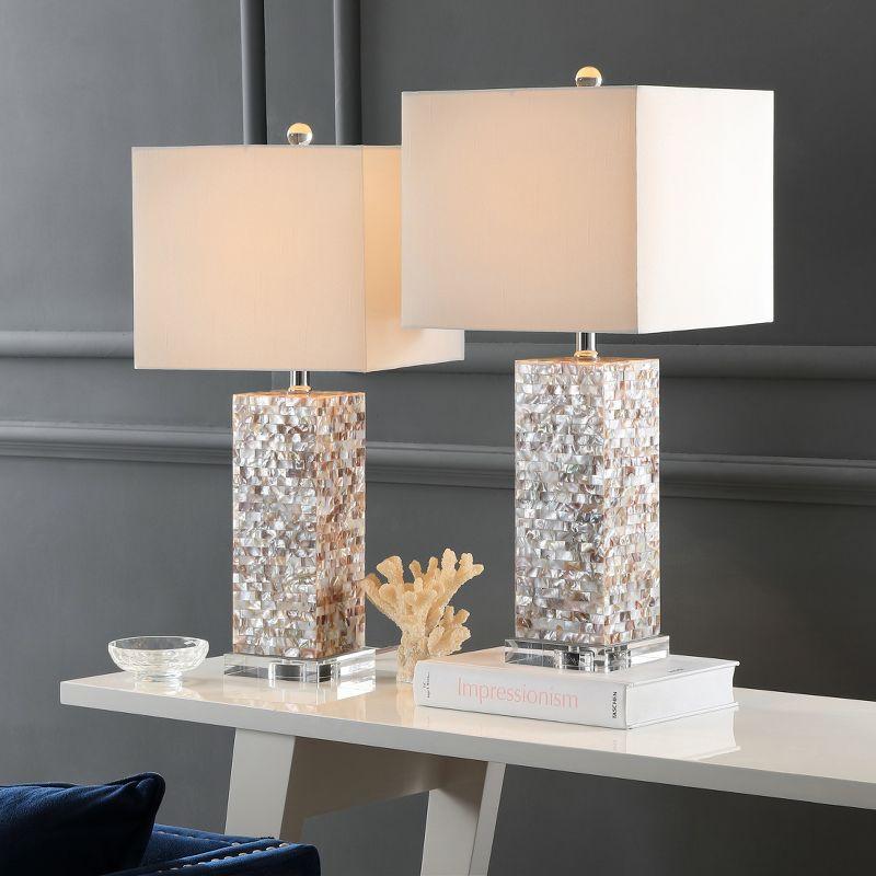 Homer Shell Table Lamp (Set of 2) - Cream - Safavieh