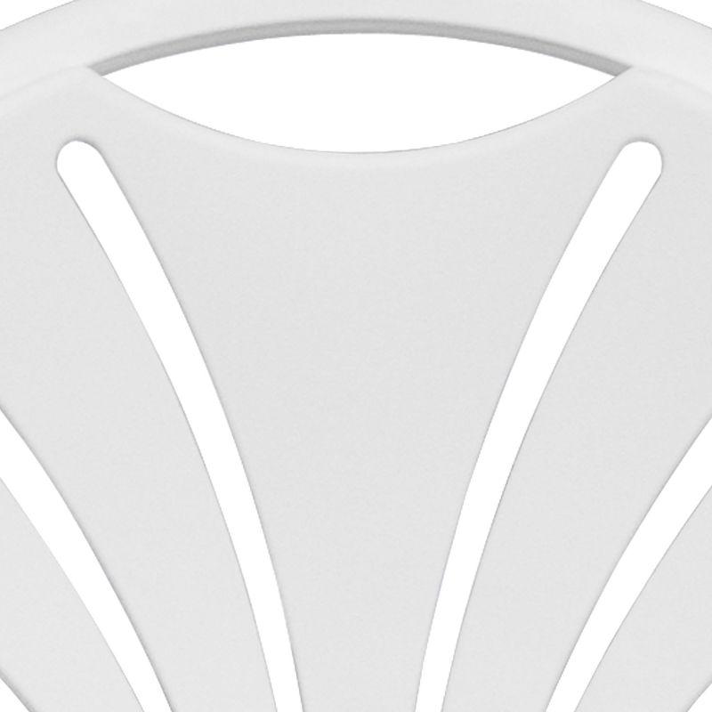 Flash Furniture 2 Pack HERCULES Series 650 lb. Capacity White Plastic Fan Back Folding Chair