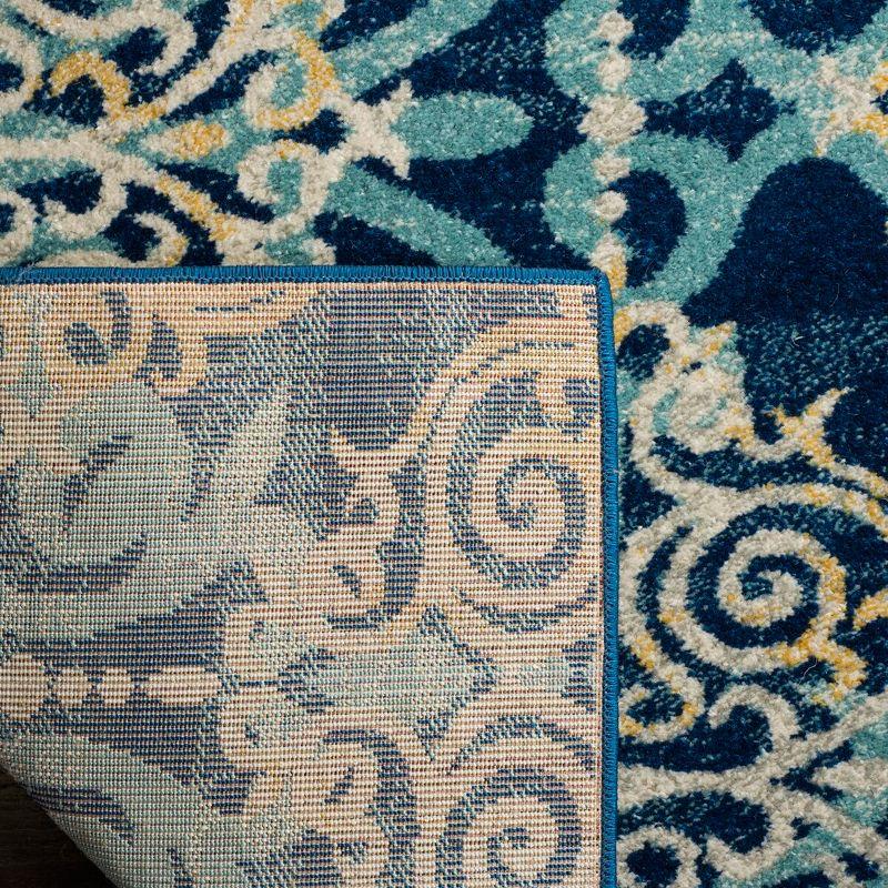 Royal Light Blue Synthetic 8' x 10' Hand-Knotted Area Rug