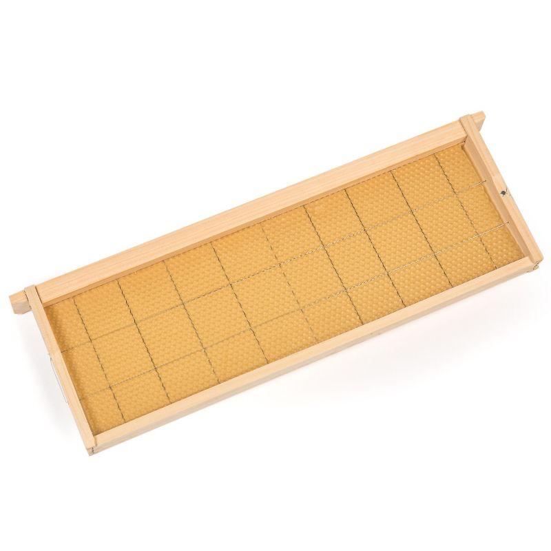 Lehman's Beekeeping Beehive Frame with Wired Beeswax Foundation, Medium Assembled Honey Bee Hive, Amish Made Set of 8