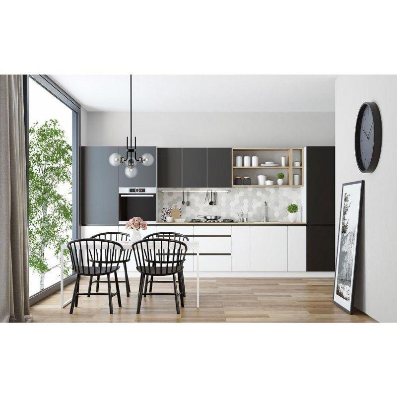Z-Lite Parsons 4 - Light Chandelier in  Matte Black/Brushed Nickel