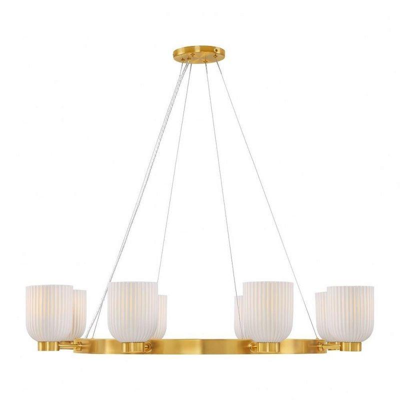 Isla Blanca 8-Light Chandelier in Warm Brass by Breegan Jane