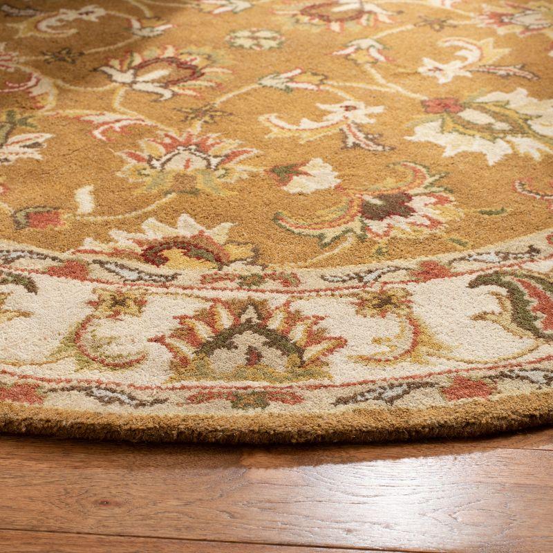 Heritage HG816 Hand Tufted Area Rug - Mocha/Ivory - 6' Round - Safavieh.