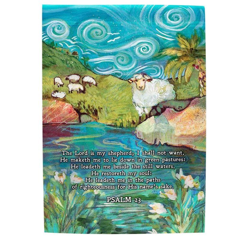 Dicksons Lord is My Shepherd Blue 18 x 13 Inch Small Polyester Garden Flag