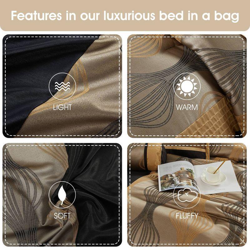 Nanshing America, Inc Kath 7 Piece Microfiber Modern & Contemporary Comforter Set