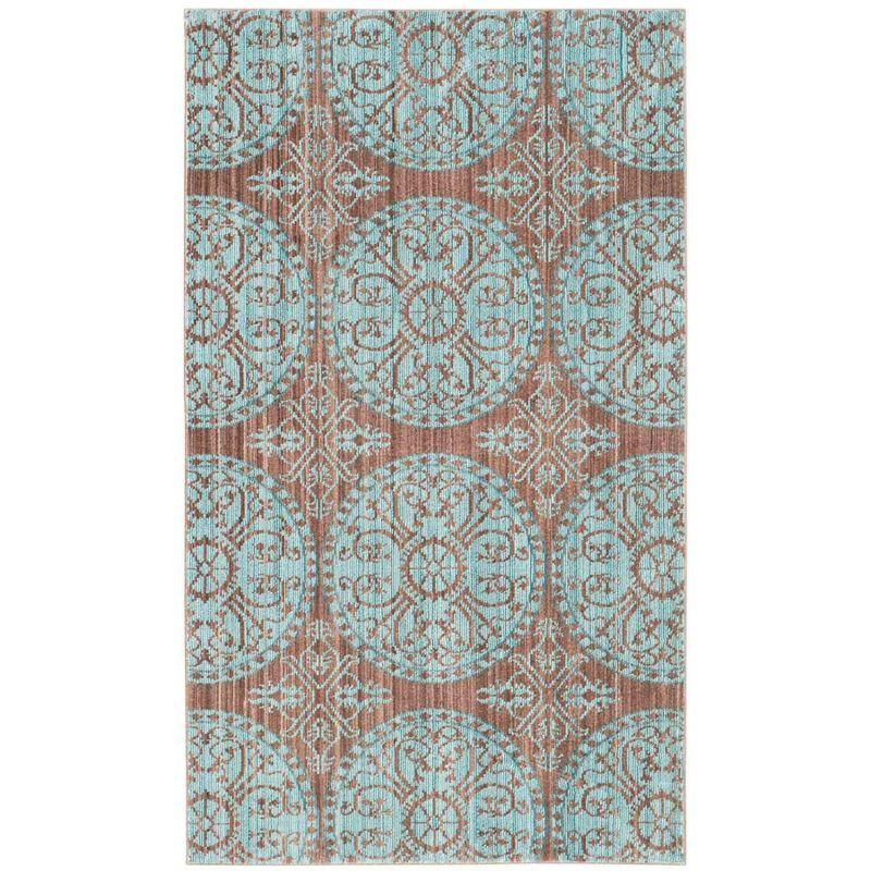 Valencia VAL214 Power Loomed Indoor Accent Rug - Brown/Alpine - 3'x5' - Safavieh