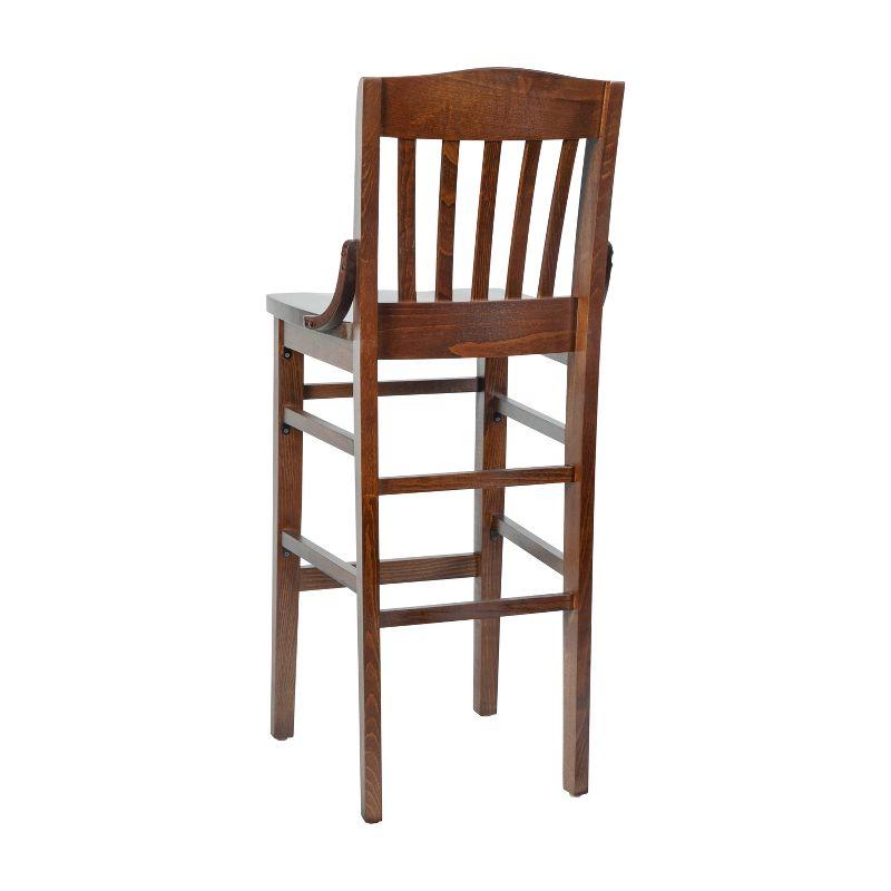 Flash Furniture HERCULES Series Finished School House Back Wooden Restaurant Barstool