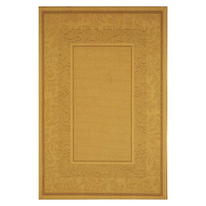 Courtyard CY1704 Power Loomed Indoor and Outdoor Area Rug - Natural/Brown - 5'3"x7'7" - Safavieh
