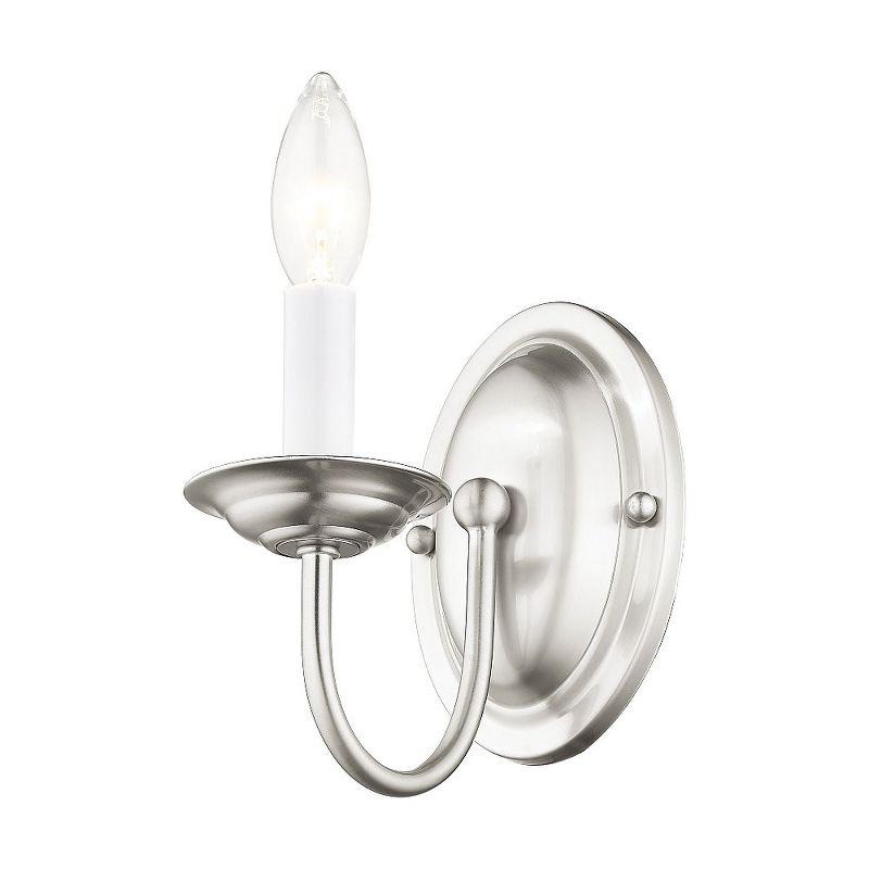 Home Basics Steel Candle Wall Light