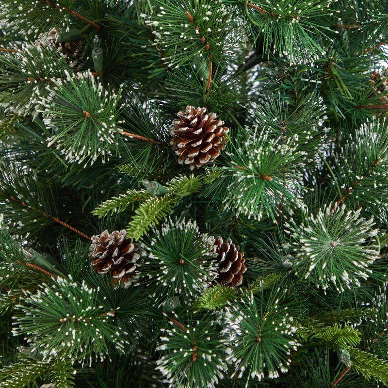 Nearly Natural 4-ft Snowed Tipped Clermont Pine Artificial Christmas Tree