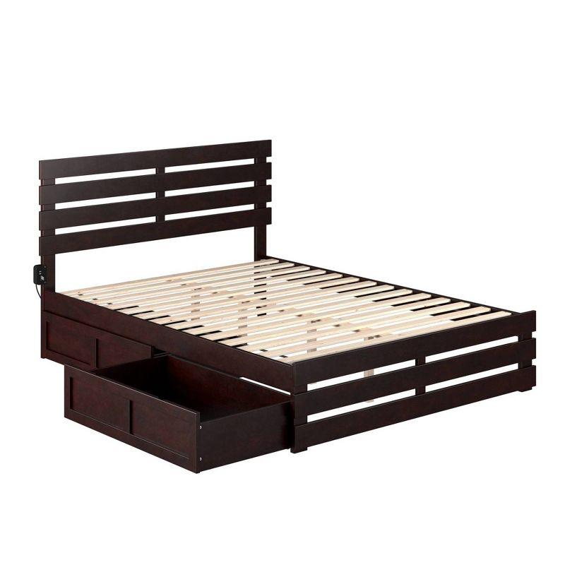 Aaliyah-Skye Solid Wood Slat Storage Bed