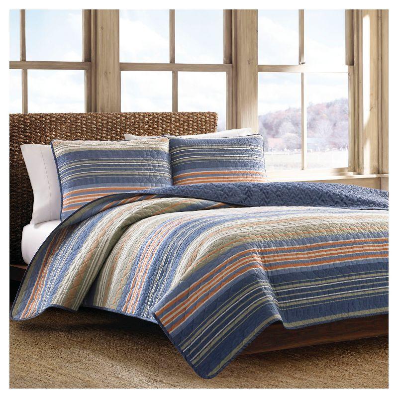 Yakima Valley Twin Reversible Cotton Quilt Set in Persimmon