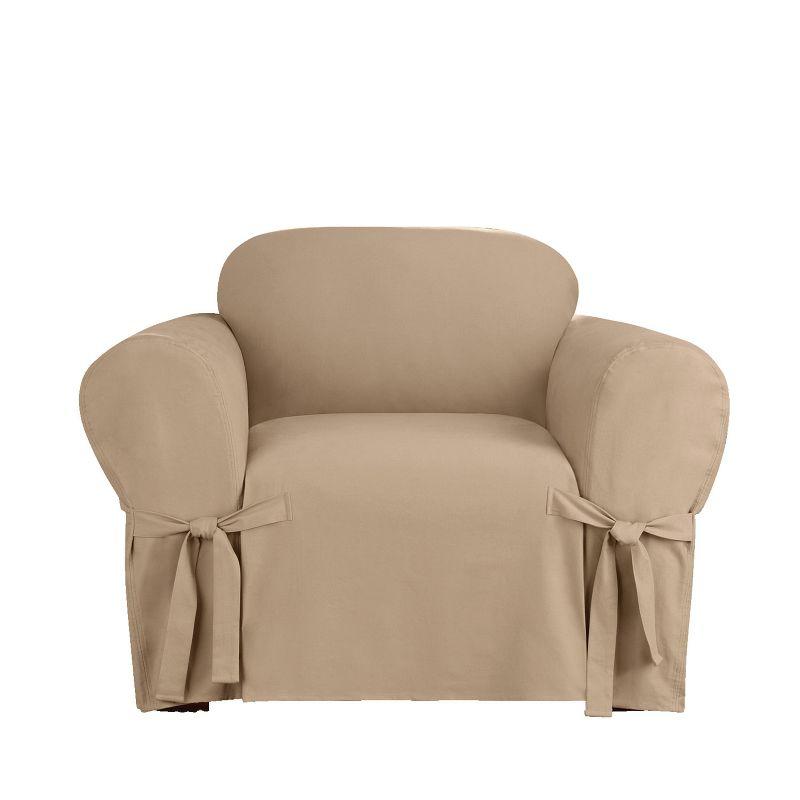 Khaki Heavyweight Cotton Duck 32"x40"x43" Armchair Slipcover