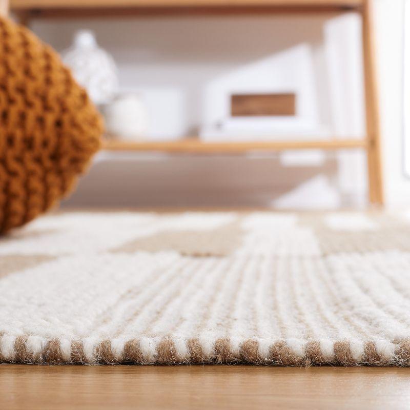 Natura NAT225 Flat Weave Indoor Accent Rug - Ivory/Light Brown - 3'x5' - Safavieh