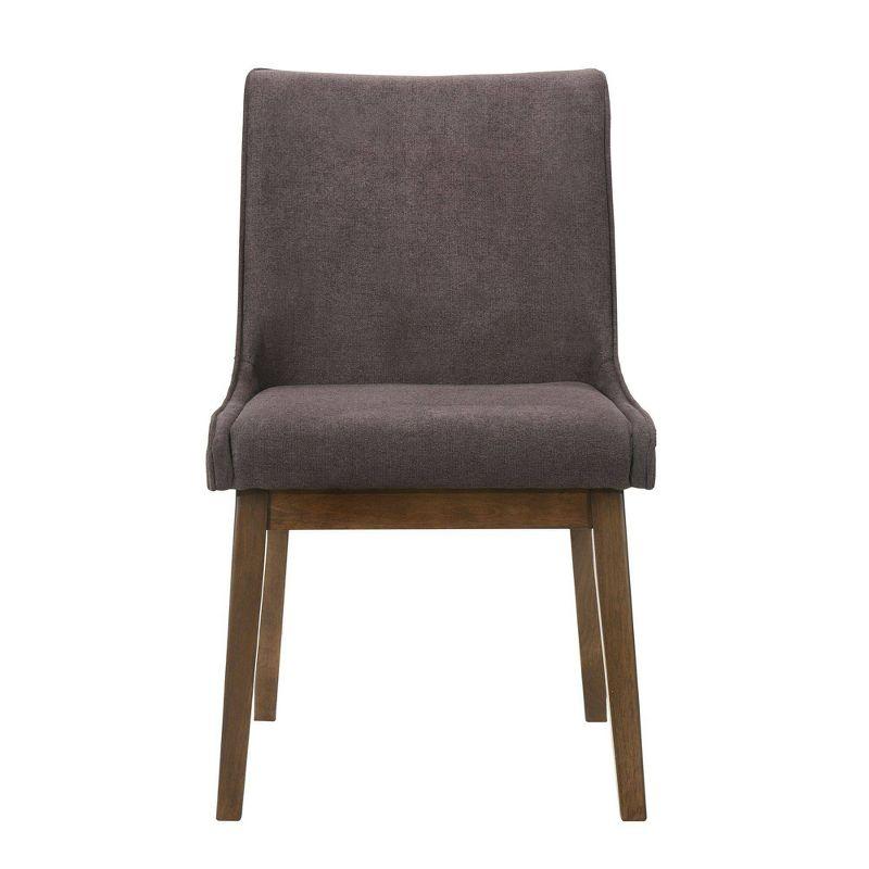 Set of 2 Ronan Standard Height Armchair Set Walnut - Picket House Furnishings: Contemporary Upholstered, Rubberwood Frame