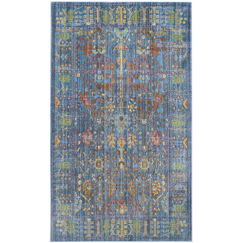 Valencia VAL108 Power Loomed Indoor Area Rug - Blue/Multi - 4'x6' - Safavieh