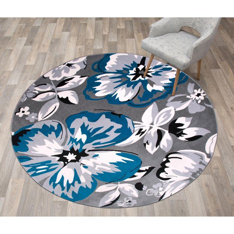 World Rug Gallery Modern Floral Desing Area Rug