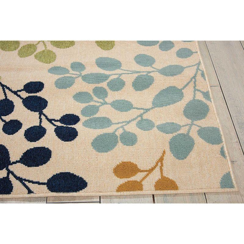 Nourison Caribbean Ivory Indoor/Outdoor Area Rug CRB01 3'11" x 5'11"