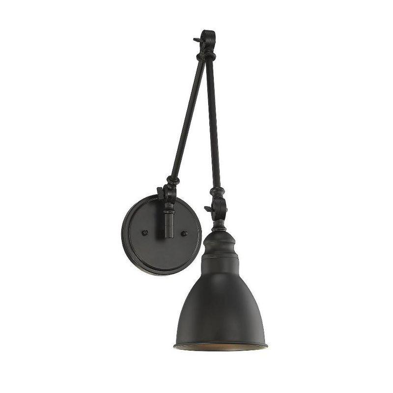Savoy House Dakota 1 - Light Swing Arm Lamp in  Matte Black