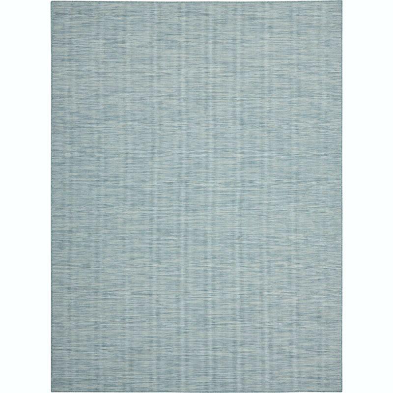 Aqua Flat Woven 8' x 10' Synthetic Rectangular Area Rug