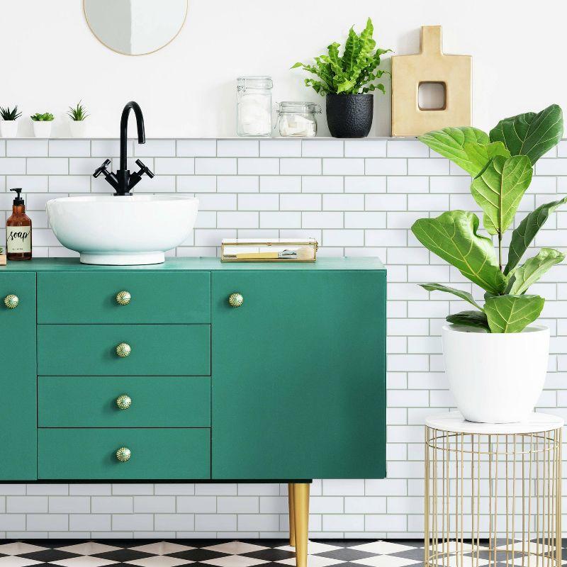 Room Mates 10.5'' W x 10.5'' L Polyvinyl Chloride (PVC) Peel and Stick Field Tile