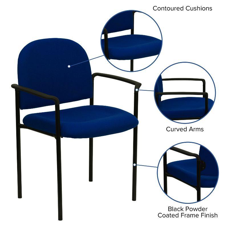 Flash Furniture Prather Tania Comfort Upholstered Stackable Side Reception Chair