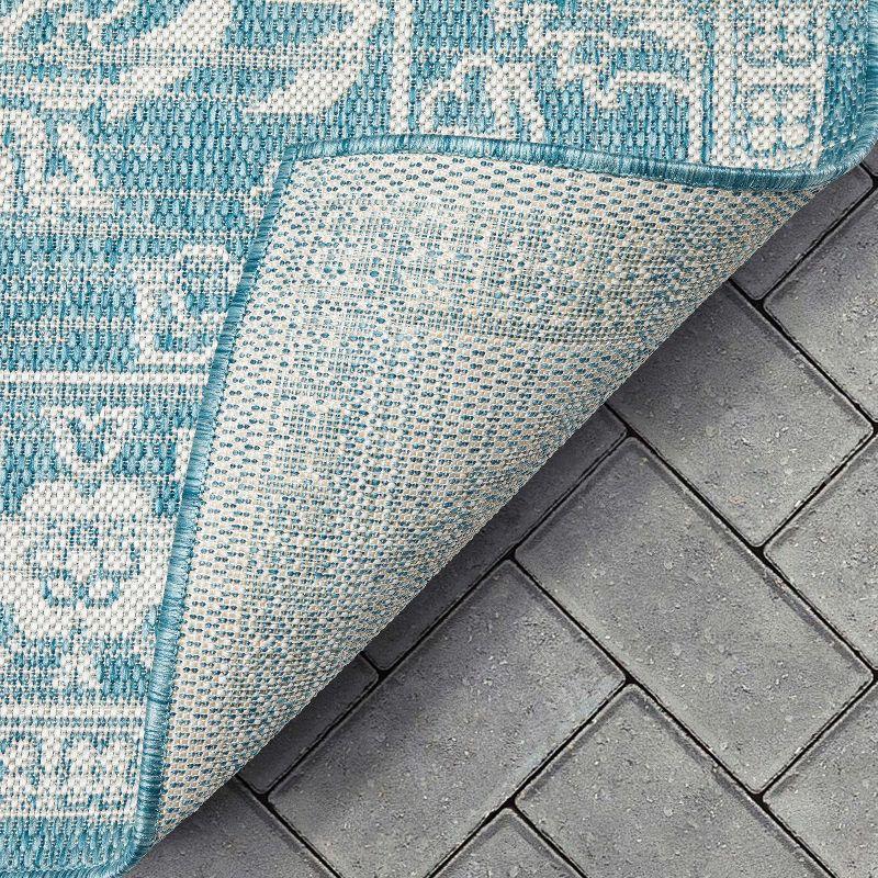 Grieves Persian Oriental Blue Indoor/Outdoor Area Rug