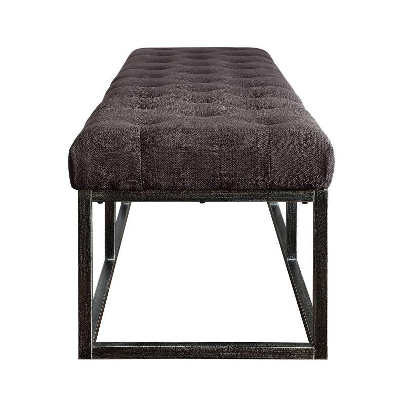 Danes Claire Tufted Bench with Iron Legs, Modern 72.5" Bench for Bedroom or Living Room