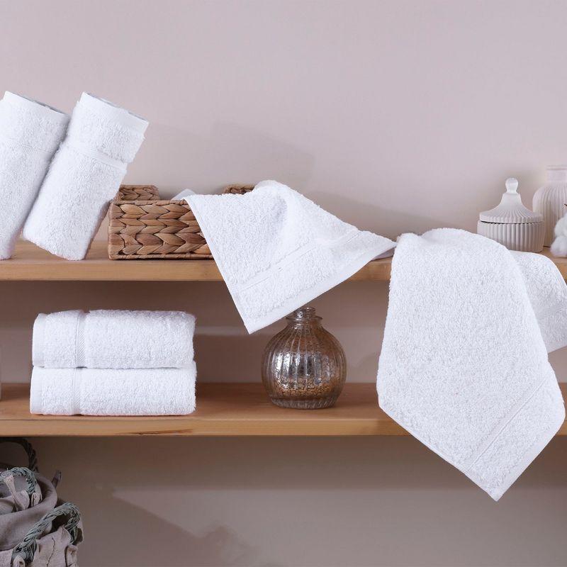 Hawmam Linen Washcloth Linen Set Original Turkish Cotton, Maximum Softness & Absorbency Face Towels for Kitchen & Cleaning (White)