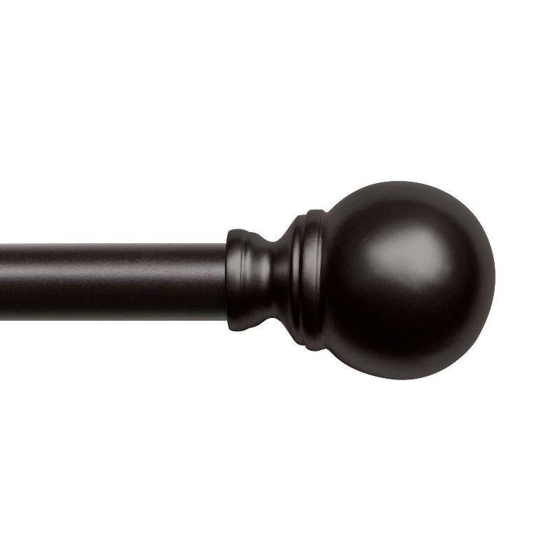 Adjustable Sphere Curtain Rod and Coordinating Finial Set - Exclusive Home