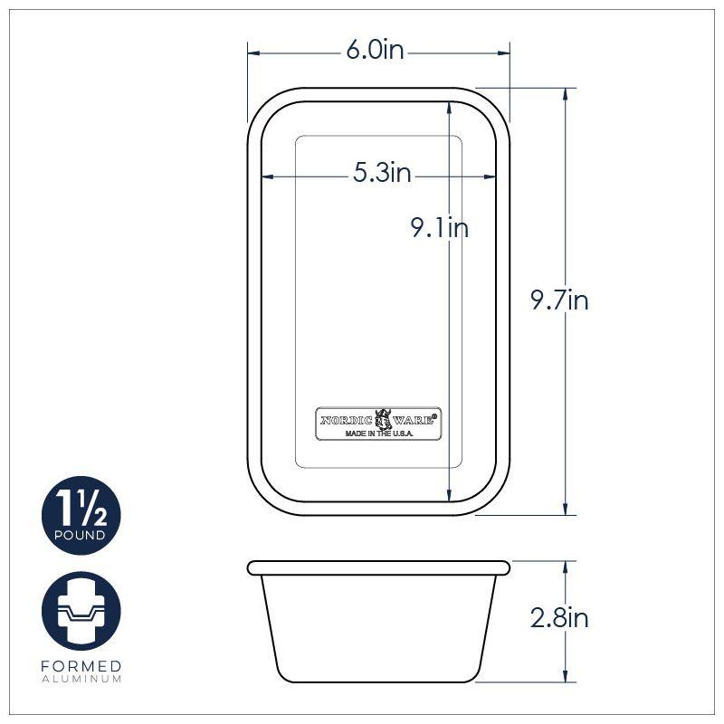 Natural Aluminum 1.5 Pound Commercial Loaf Pan with Lid