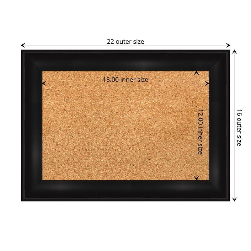 Amanti Art Grand Black Narrow Framed Corkboard, Natural Cork