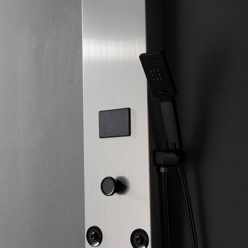 BWE 8-Spray Rain Shower Panel System with Rain Shower Head, Shower Wand and LED Light