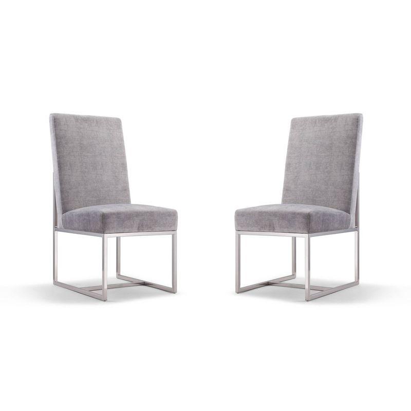 Set of 2 Element Velvet Dining Chairs - Manhattan Comfort