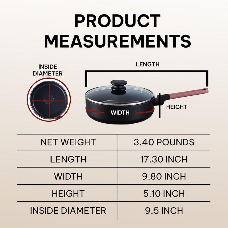 Brabantia Brabantia Tasty+ Ceramic Nonstick Skillet Frying Pan 9.5" Non Toxic Pan Titanium Reinforced Ceramic Coating - Non Toxic Cooking Pan, Add To Your Pots And Pans Set Cookware