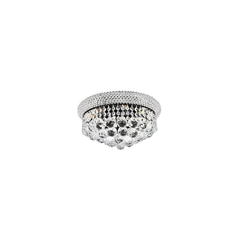 Elegant Lighting Primo 6 light Chrome Flush Mount Clear Royal Cut Crystal