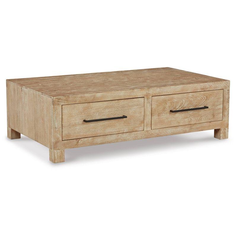 Belenburg Natural Mango Wood Coffee Table with Storage