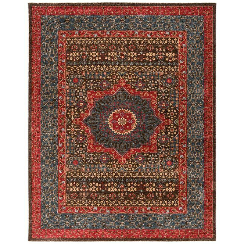 Mahal MAH620 Power Loomed Indoor Area Rug - Navy/Red - 8'x11' - Safavieh.