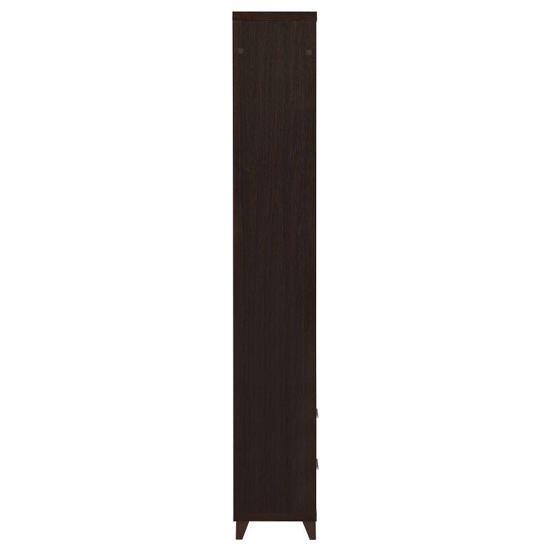 Lewes 2 Drawer Media Storage Tower with 4 Shelves Cappuccino Brown - Coaster