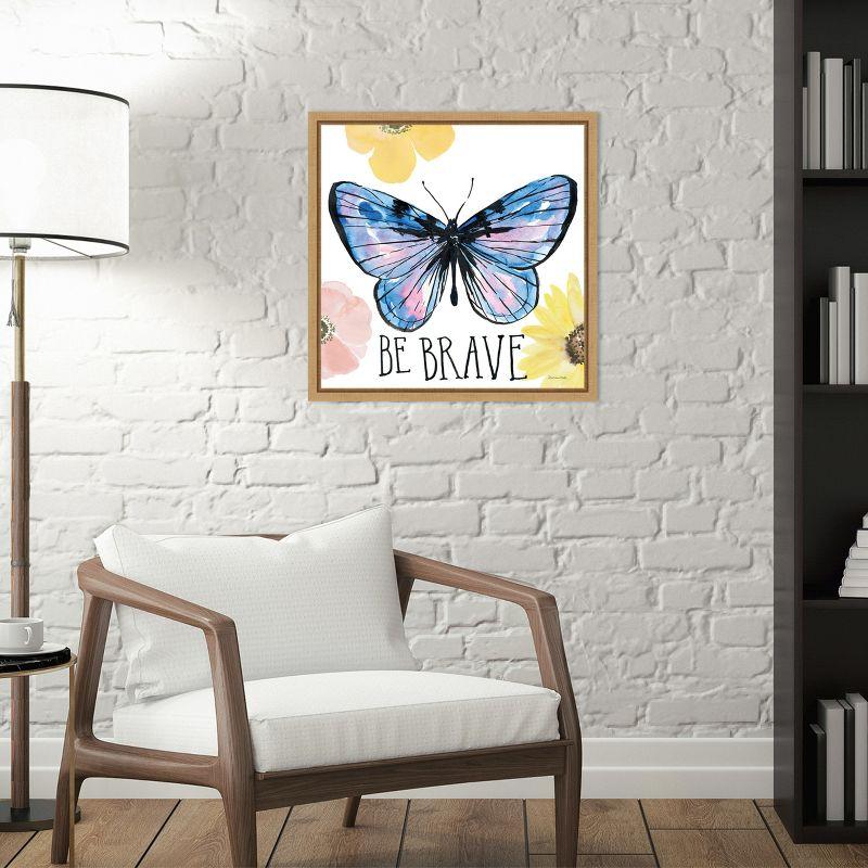 Amanti Art Beautiful Butterfly IV by Sara Zieve Miller Canvas Wall Art Print Framed 16-in. x 16-in.