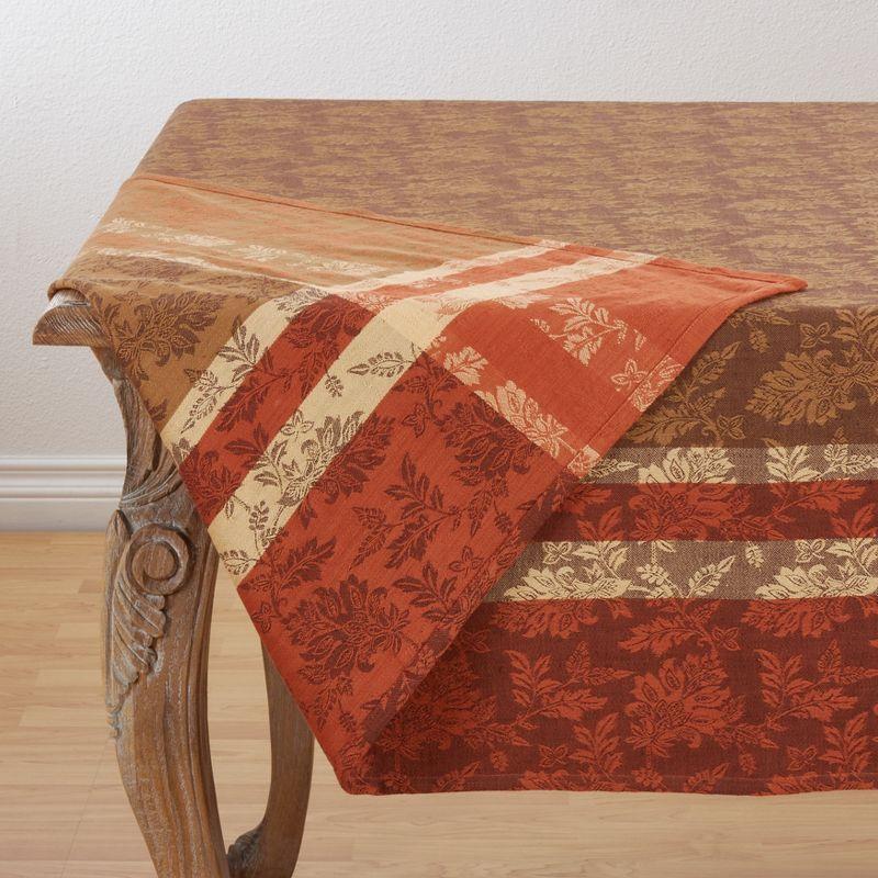 Terracotta Cotton Fall Leaf Square Tablecloth