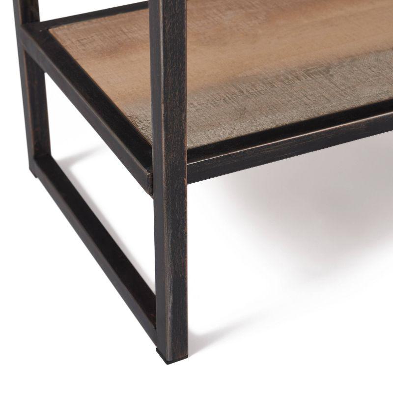 Morris Finch Wood and Metal Console Table with 2-Drawers