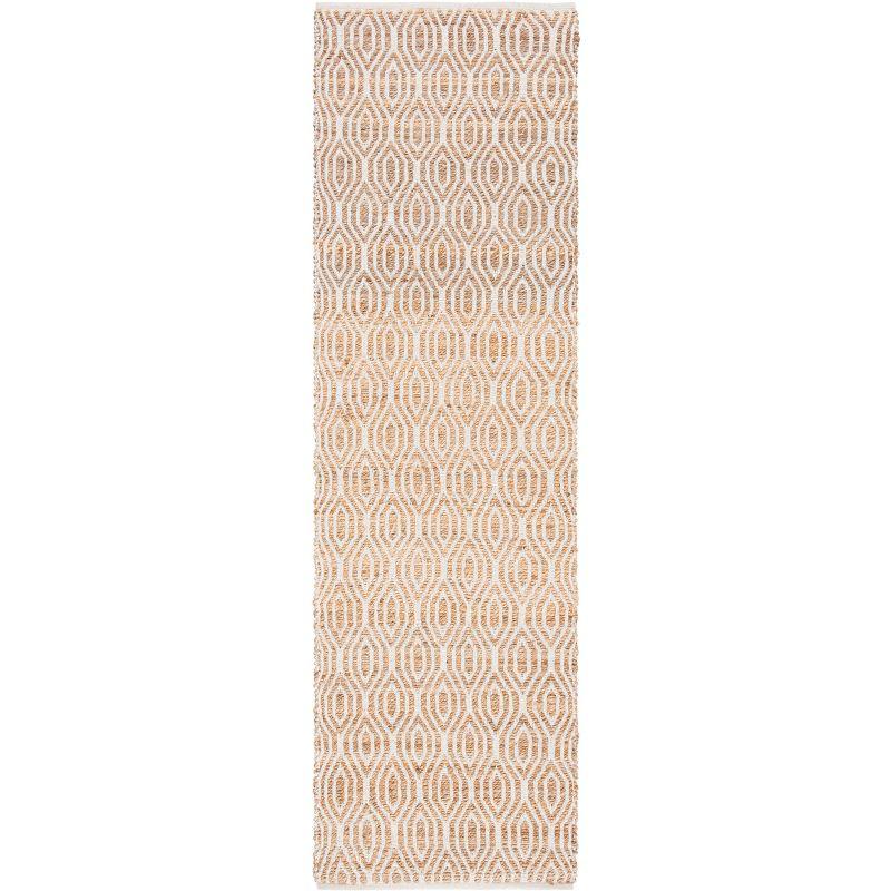 Boho-Chic Black Cotton 27" Handwoven Runner Rug