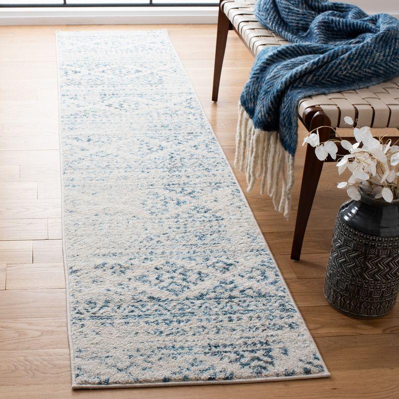 Tulum TUL272 Power Loomed Runner Rug - Ivory/Turquoise - 2'x8' - Safavieh.
