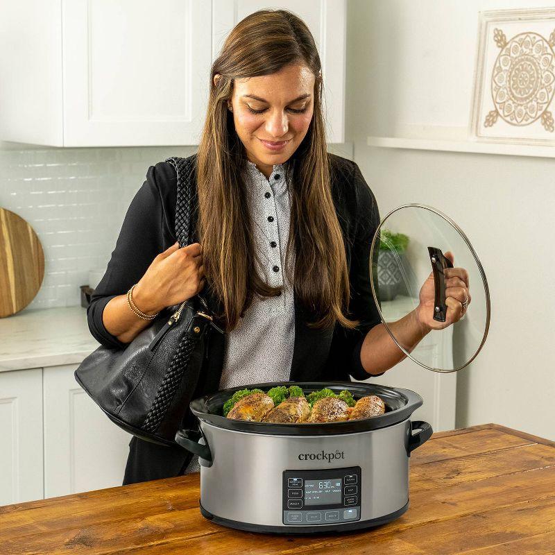 Crock-pot Crockpot 6-Quart Slow Cooker With Mytime Technology, Programmable Slow Cooker, Stainless Steel