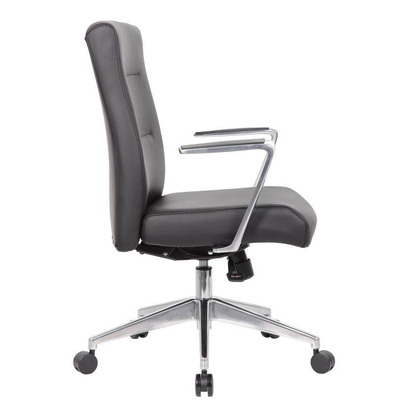 Boss Office Products Conference Chair Black: Ergonomic, Swivel, Lumbar Support, Adjustable Height