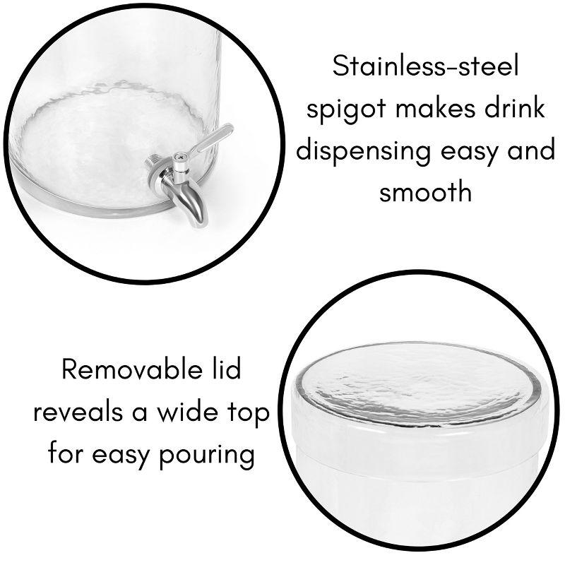 BirdRock Home 2 Gallon Stacking Beverage Dispenser with Stand and Lid - Stainless Steel